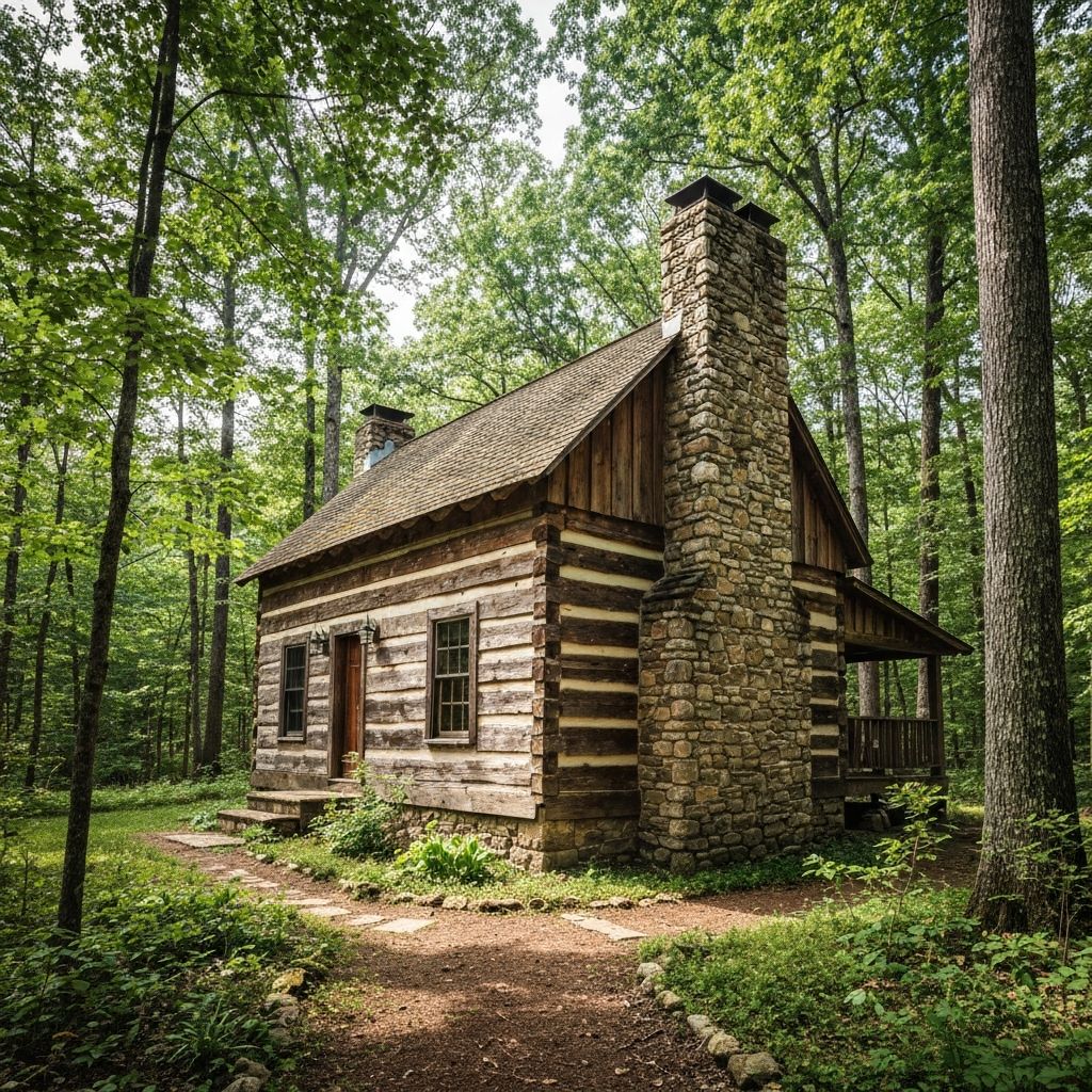Rustikale Blockhütte